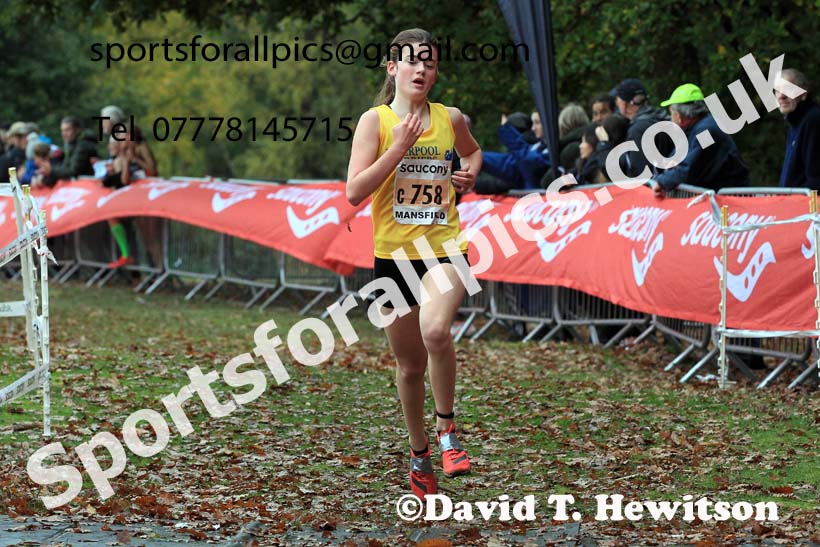 Girls Under-15s, 2022 National Cross Country Relays, Berry Hill Park, Mansfield.  Photo: David T. Hewitson/Sports for All Pics